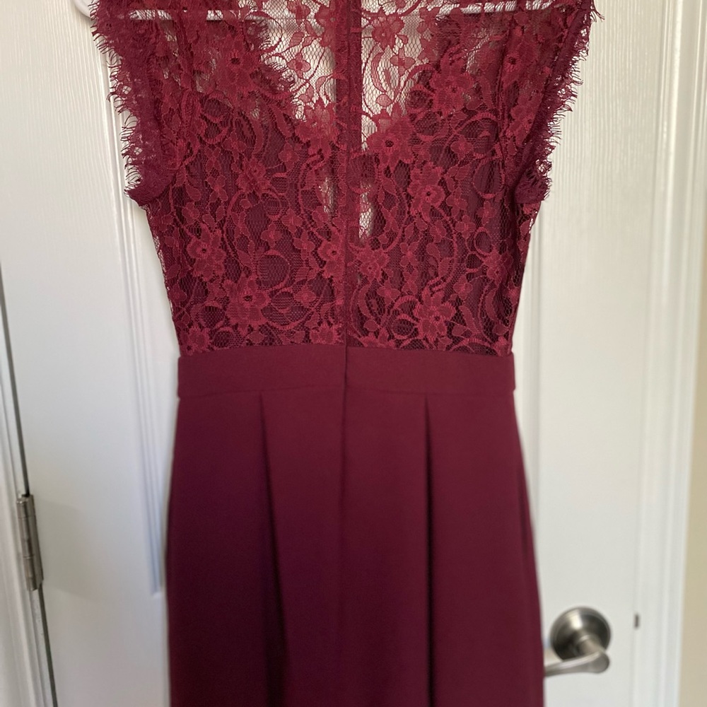 BCBG lace inset mini dress